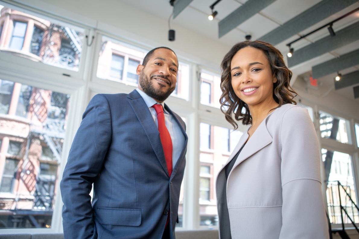 Two people in the office