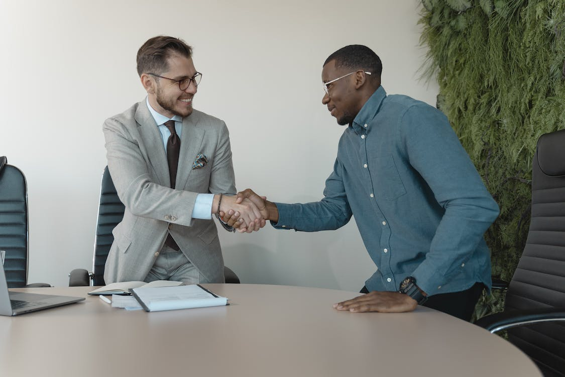 A business analyst attending an interview